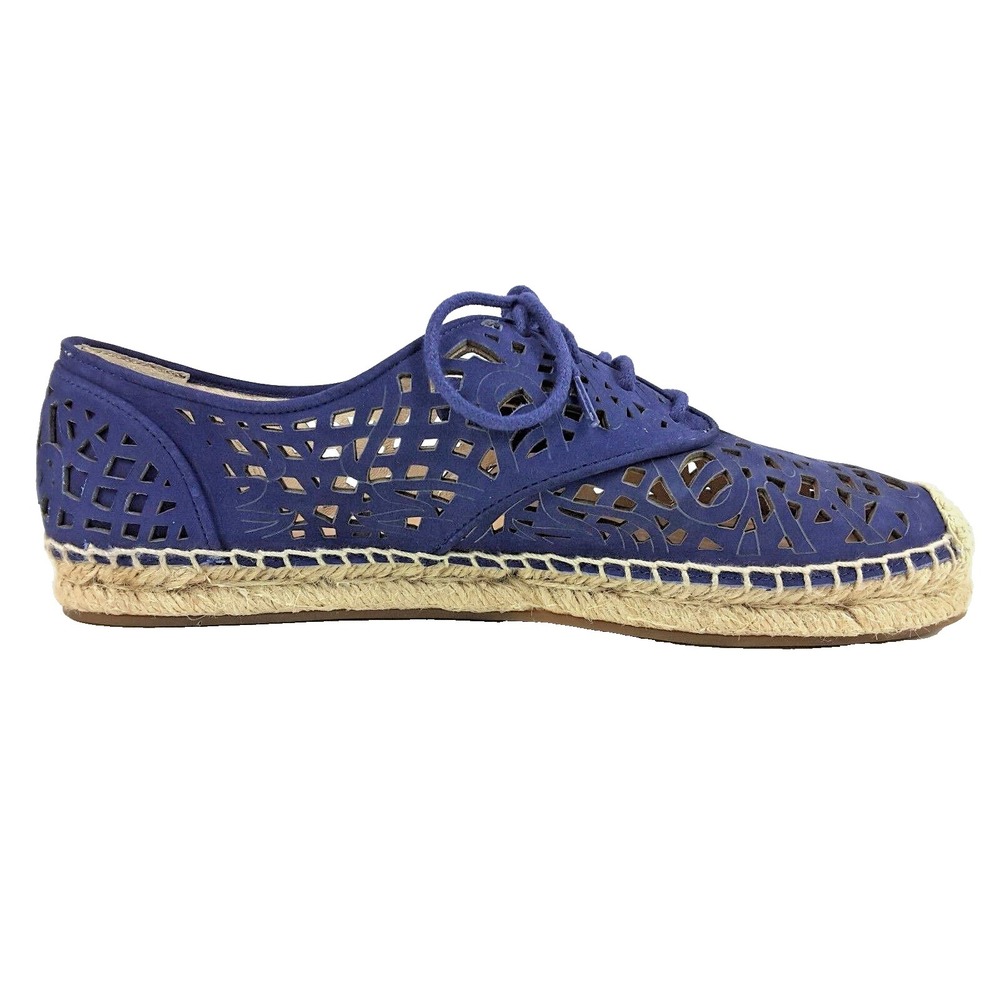 Vince Camuto Dinah Women's Blue Suede Espadrille Lazer Cut Casual Shoes Sz 9‎ M